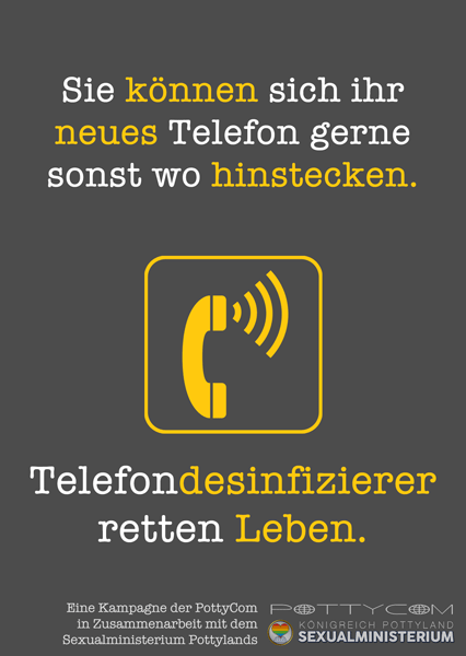 Sie können sich ihr neues Telefon gerne sonst wo hinstecken. Telefondesinfizierer retten Leben